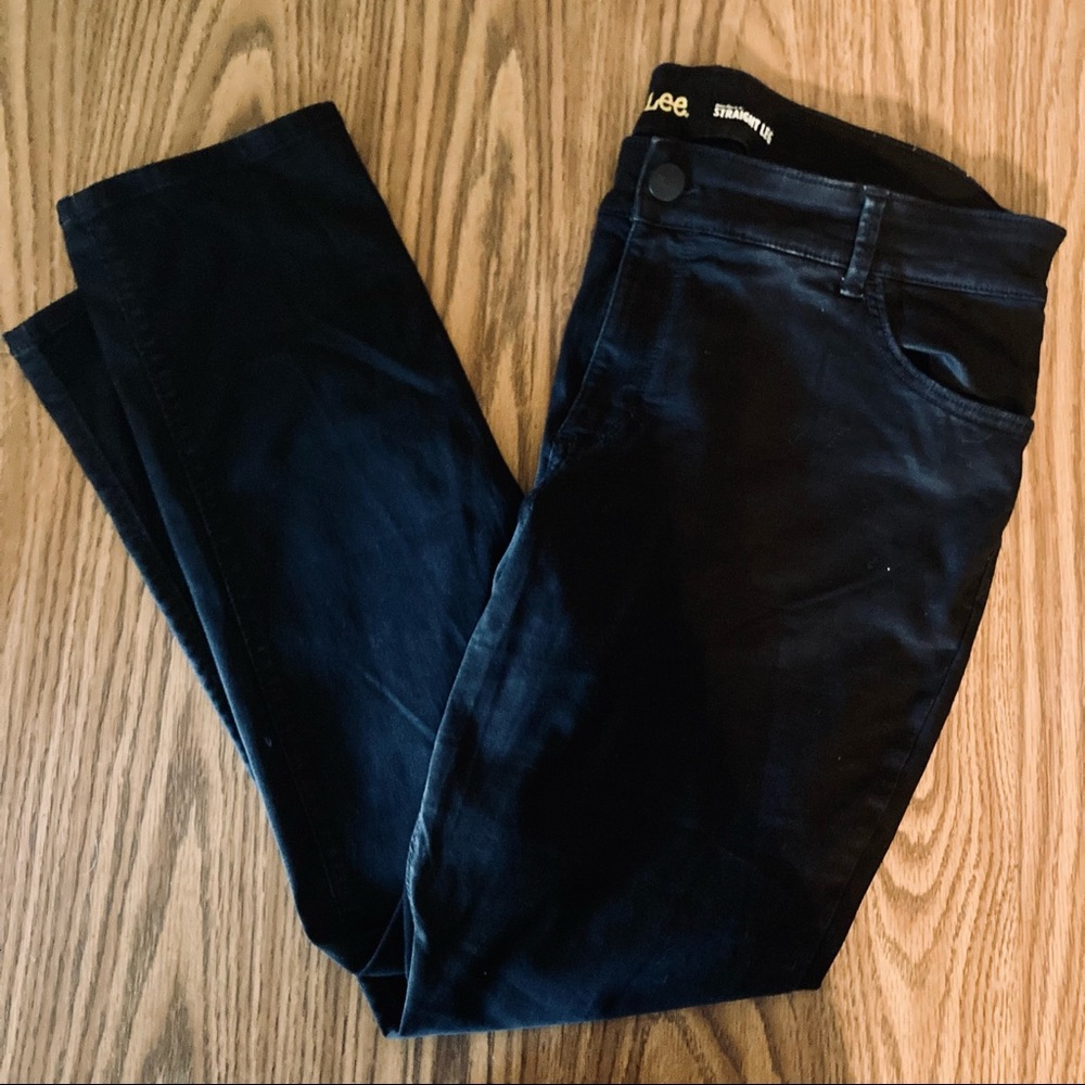 Black Lee Straight Leg Jeans